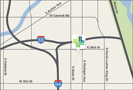 South Loop Physicians Group Chicago Map