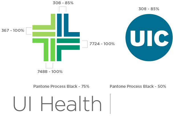 image of color breakdowns of logo