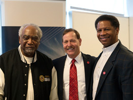 Rep. Danny Davis at UI Health with Dr. Winn and Dr. Barish