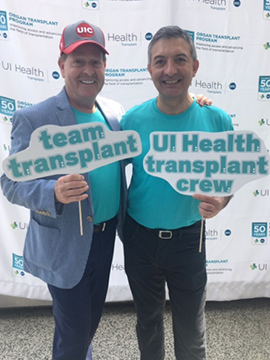 Dr. Barish, Dr. Benedetti, at the Transplant Program 50th Anniversary event