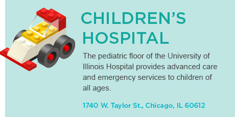 Children's Hospital - The pediatric floor of the University of Illinois Hospital provides advanced care and emergency services to children of all ages. 