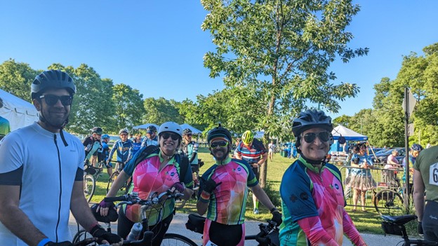 Photo of Faculty and staff from the Division of Infectious Diseases participated in TPANs 200-mile charity bike ride 