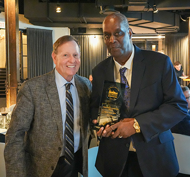 Dr. Robert Barish, Vice Chancellor for Health Affairs, and Henry Taylor